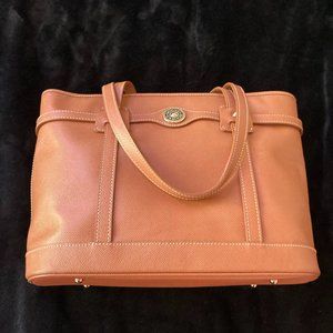Dooney & Bourke Tan Tote Round Circle Logo